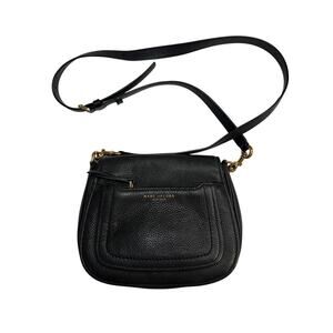 Marc Jacobs Empire City Crossbody Bag Black Leather Gold Hardware Y2K Chic